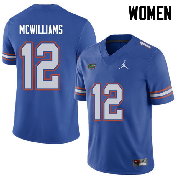 Jordan Brand Women #12 C.J. McWilliams Florida Gators College Football Jersey Royal